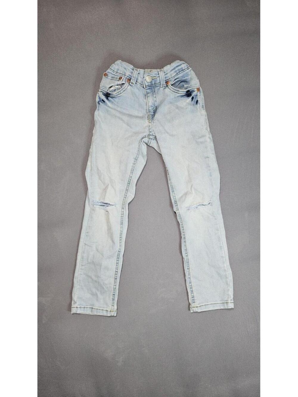 Levi's Washed Jeans Kids Size 7 Denim Pants Blue